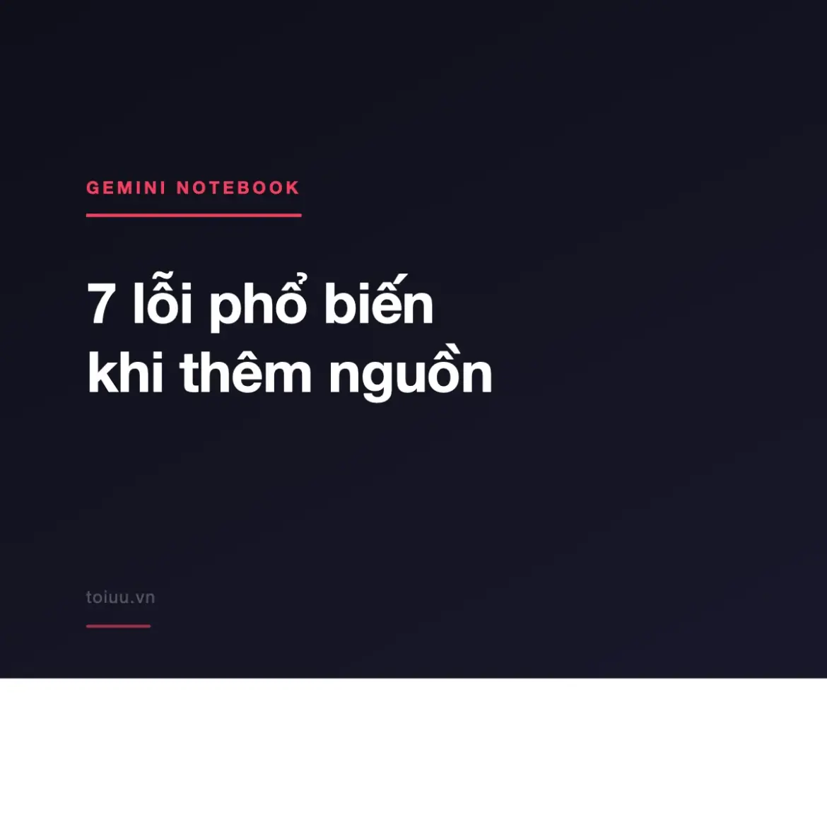 7 lỗi phổ biến khi thêm nguồn