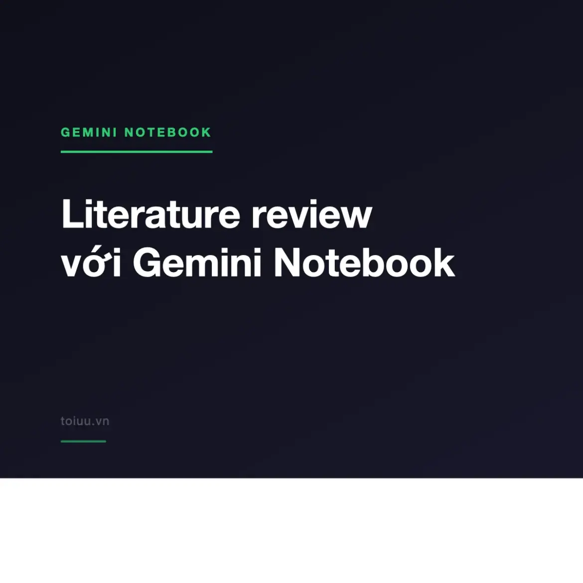 Literature review với Gemini Notebook