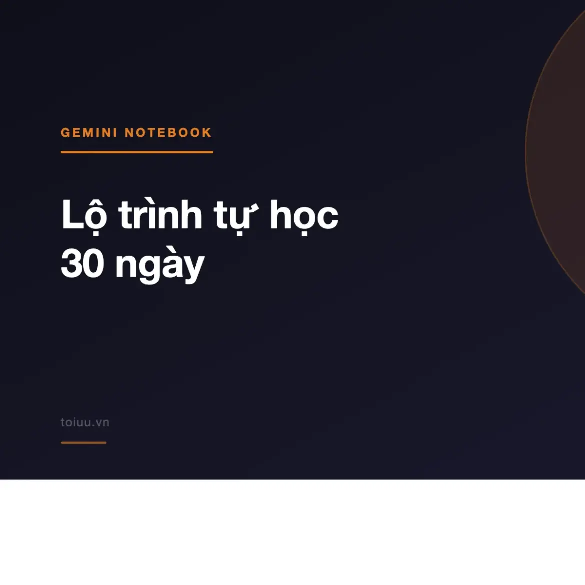 Lộ trình tự học 30 ngày