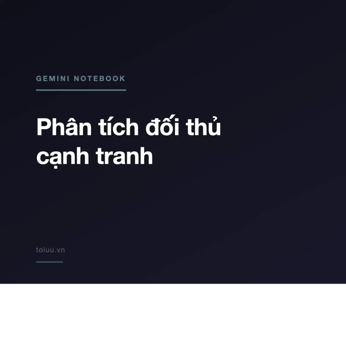 Phân tích đối thủ cạnh tranh
