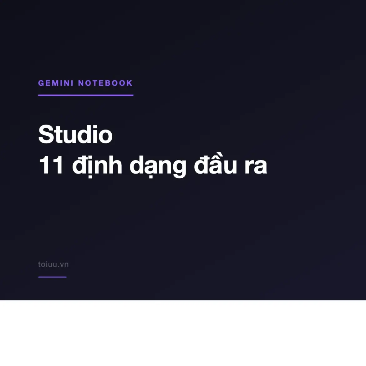 Studio 11 định dạng đầu ra