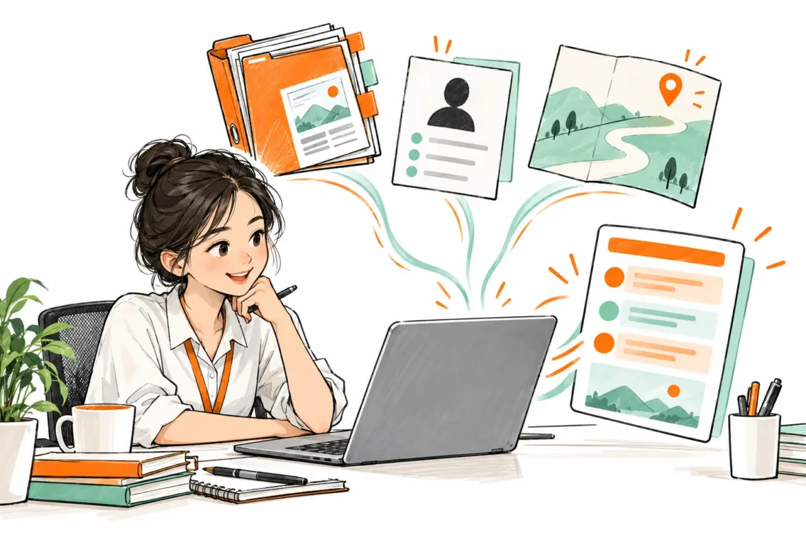 Người làm việc đưa hồ sơ, chân dung người đọc và mục tiêu vào cuộc trao đổi với ChatGPT